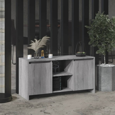 TV Cabinet Grey Sonoma 102x37.5x52.5 cm Engineered Wood 813021