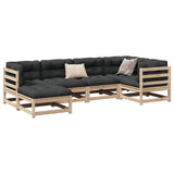 6 Piece Garden Sofa Set Solid Wood Pine 3299519