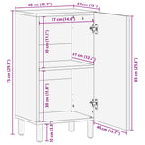 Sideboard White Wash Finish 40 x 33 x 75 cm Solid Mango Wood 4017888