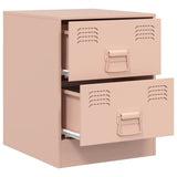 ZNTS Bedside Cabinet Pink 34.5x39x44 cm Steel 841621