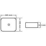 Wash Basin 44.5x39.5x14.5 cm Ceramic White 143905