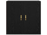 Wall Cabinet Black Oak 69.5 x 34 x 90 cm Engineered Wood 879512