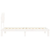 Bed Frame without Mattress White 90x200 cm Solid Wood Pine 3193712