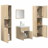 5 Piece Bathroom Furniture Set Sonoma Oak Engineered Wood 3325029