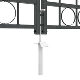 Garden Fence Gate with Arched Top Grey 500 x 75 cm Steel 42008958