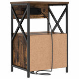 Bedside Cabinet Smoked Oak 40 x 31 x 60 cm Engineered Wood 859494