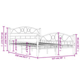 Bed Frame without Mattress Black Steel 120x200 cm 285287
