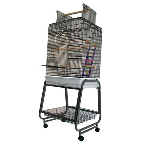ZNTS Strong Parrot Cage Villa Aurelia Silverstone Grey 56x43x154 cm 93025 413754