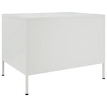 ZNTS Coffee Table White 68x50x50.5 cm Steel 843035