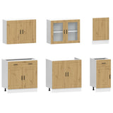 7 Piece Kitchen Cabinet Set Kalmar Artisan Oak Engineered Wood 3314760