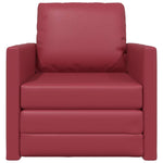 Floor Sofa Bed Wine red 74 x 77 x 81 cm Faux leather 4106633