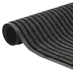 ZNTS Doormat Stripe Black and Grey 115x300 cm 4105598