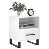 ZNTS Bedside Cabinet High Gloss White 40x35x47.5 cm Engineered Wood 827488