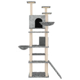 Cat Tree with Sisal Scratching Posts Light Grey 191 cm 171595