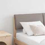 Upholstered Headboard Taupe 160 cm Solid Pine Wood 879112