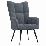 Relaxing Chair Dark Grey Velvet 42022445