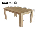 4 Seater Dining room table, MDF Wood Rectangle Modern Dining,Room Furniture Unit, Small N606P272566E