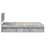 Bed Frame with Headboard Concerte 120 x 190 cm Solid Pine Wood 3410630