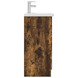 Bathroom Vanity with Sink Smoked Oak 42 x 40 x 84.5 cm 890089