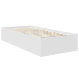 Bed Frame with Headboard White 90 x 190 cm Engineered Wood 3408704