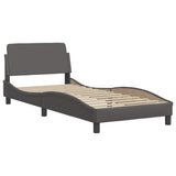 Bed Frame without Mattress "Zadar" Grey 100x200 cm Faux Leather 3208166