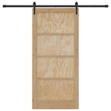 Sliding Door ORKDAL Brown 93 x 202 cm Solid Pine Wood 3333822