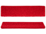 Stair Mats 15 pcs 65x21x4 cm Red Rectangular Edge 134582
