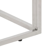 Console Table Silver Stainless Steel and Solid Wood Reclaimed 349992