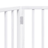 ZNTS Dog Gate Foldable 2 Panels White 160 cm Poplar Wood 352186