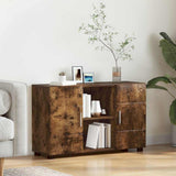 Sideboard with Shelf FLORIN Smoked Oak 88.5 x 30.5 x 55.5 cm 880296