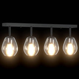 Ceiling Spotlight Black 70 x 13 x 26 cm Glass and metal 42001221