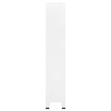 Industrial Bookshelf White 80x32x180 cm Steel 339632