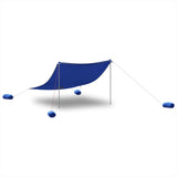 Beach Canopy with Sand Anchors Blue 304x300 cm 4008644