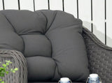 Four-Piece Rattan Set, with Glass-Top Table - Light Grey T3398P327907
