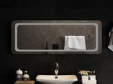 LED Bathroom Mirror Transparent 100 x 50 cm Tempered Glass 42045842