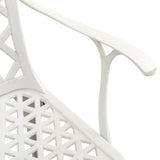 Bistro Set White Cast aluminium Standard Durable Bistro Set 3070588