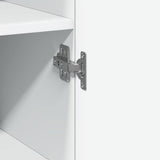 Slim Storage Cabinet White 30x42.5x225 cm Engineered Wood 3281259