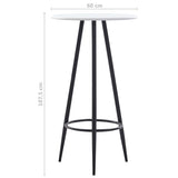 Bar Table White 60x107.5 cm MDF 281544