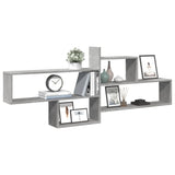 Wall Shelf Concrete Grey 167.5x18x68 cm Engineered Wood 853320