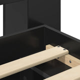 Bed Frame with Storage Black 100 x 200 cm Engineered Wood 3433336