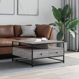 ZNTS Coffee Table Grey Sonoma 80x80x45 cm Engineered Wood 835292