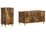 2 Piece Bathroom Cabinet Set ARNHEM Smoked Oak Engineered Wood 3417689