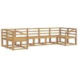 Outdoor Sofa Set 7 pcs White Solid Acacia Wood 3388168