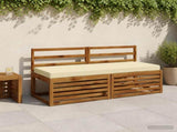 2-Piece Bench Cushions SOEST 2 pcs 100% Polyester Cream 950275