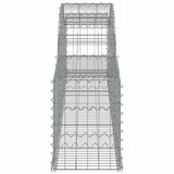Arched Gabion Baskets 2 pcs 300x30x40/60 cm Galvanised Iron 3146467