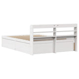 Bed Frame with Headboard White 160x200 cm Solid Wood Pine 3307078