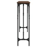 Console Table Brown Oak 180x23x75 cm Engineered Wood 837771