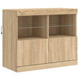 Sideboard with LED Lights Sonoma Oak 163x37x67 cm 3209074