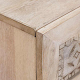 Bedside Cabinet Beige 50 x 33 x 62 cm Solid Acacia wood 4018125