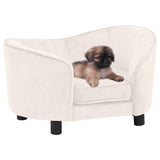 Dog Sofa Cream 69x49x40 cm Plush 171025